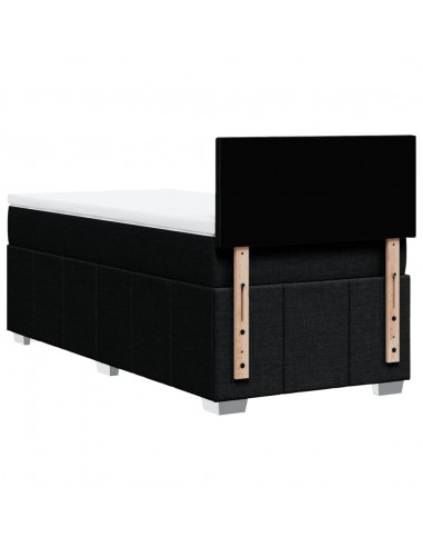 Giroletto a Molle con Materasso Nero 80x200 cm inTessuto