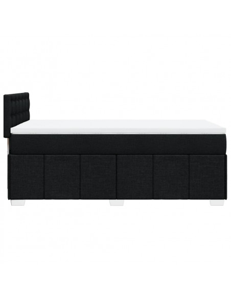 Giroletto a Molle con Materasso Nero 80x200 cm inTessuto