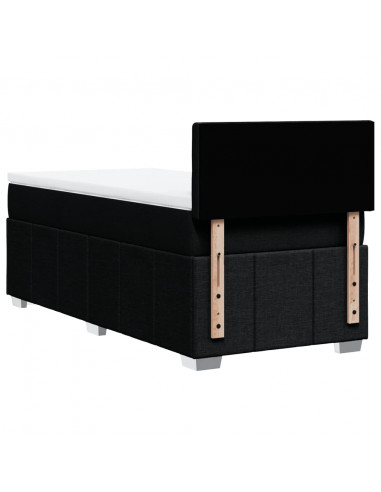 Giroletto a Molle con Materasso Nero 80x200 cm inTessuto