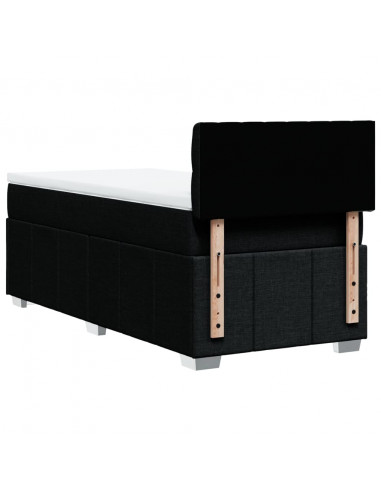 Giroletto a Molle con Materasso Nero 80x200 cm inTessuto