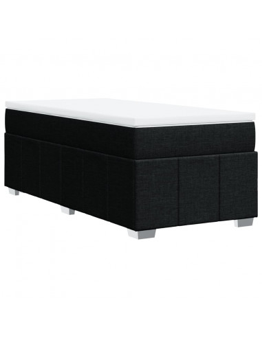 Giroletto a Molle con Materasso Nero 80x200 cm inTessuto