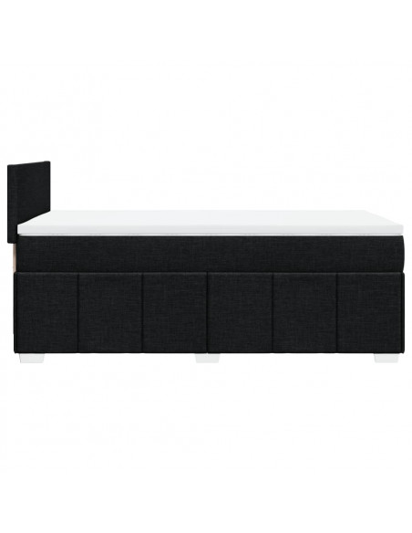 Giroletto a Molle con Materasso Nero 90x190 cm in Tessuto