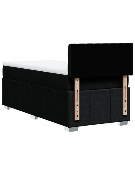 Giroletto a Molle con Materasso Nero 90x200 cm in Tessuto