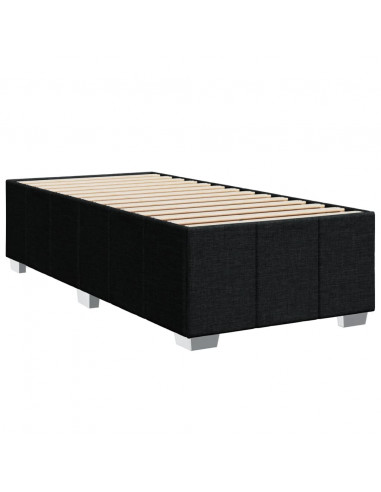 Giroletto a Molle con Materasso Nero 90x200 cm in Tessuto