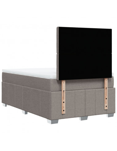 Giroletto a Molle con Materasso Tortora 120x190 cm in Tessuto