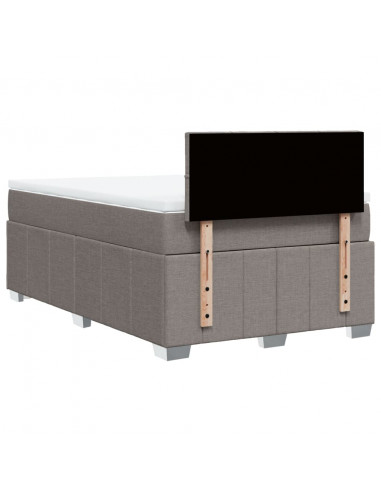 Giroletto a Molle con Materasso Tortora 120x190 cm in Tessuto