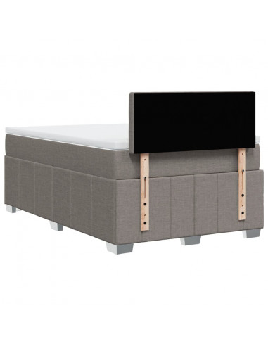 Giroletto a Molle con Materasso Tortora 120x190 cm in Tessuto