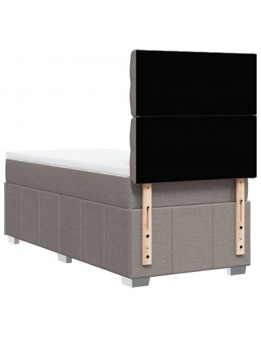 Giroletto a Molle con Materasso Tortora 90x190 cm in Tessuto