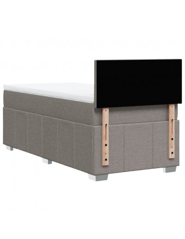 Giroletto a Molle con Materasso Tortora 90x190 cm in Tessuto