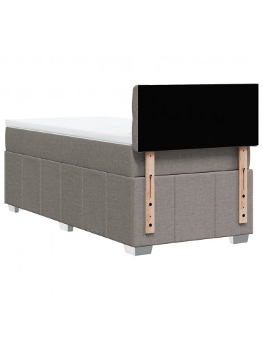 Giroletto a Molle con Materasso Tortora 90x190 cm in Tessuto