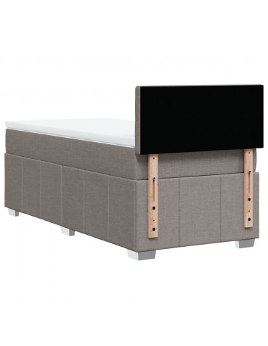 Giroletto a Molle con Materasso Tortora 90x190 cm in Tessuto