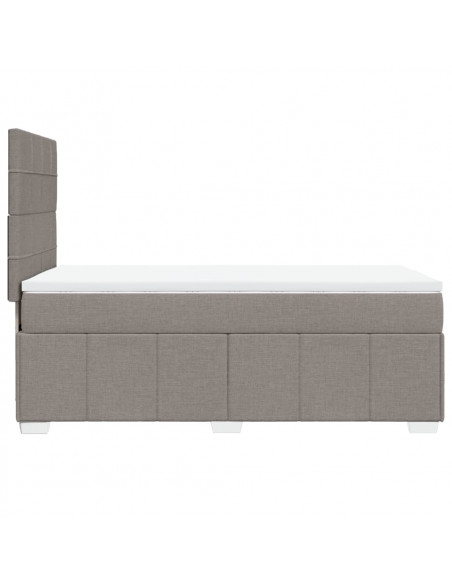 Giroletto a Molle con Materasso Tortora 90x190 cm in Tessuto