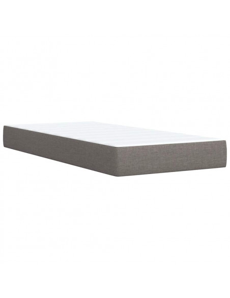 Giroletto a Molle con Materasso Tortora 90x190 cm in Tessuto