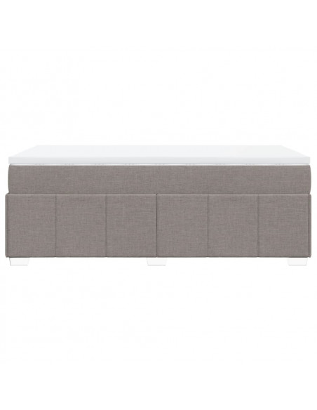 Giroletto a Molle con Materasso Tortora 90x190 cm in Tessuto