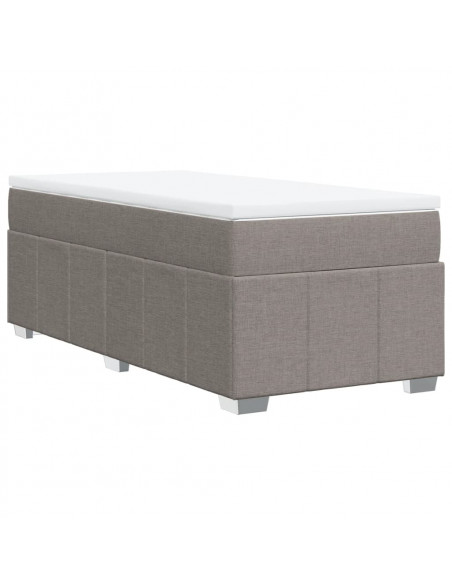 Giroletto a Molle con Materasso Tortora 90x190 cm in Tessuto