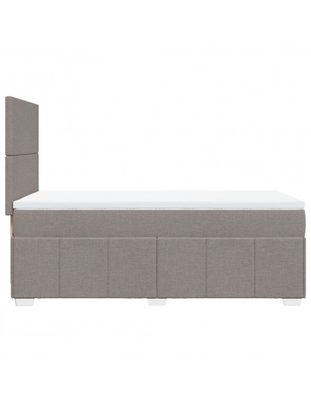 Giroletto a Molle con Materasso Tortora 90x200 cm inTessuto