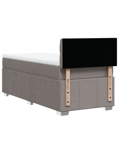 Giroletto a Molle con Materasso Tortora 90x200 cm inTessuto