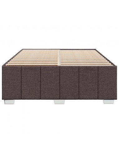 Giroletto senza Materasso Marrone Scuro 160x200 cm Tessuto