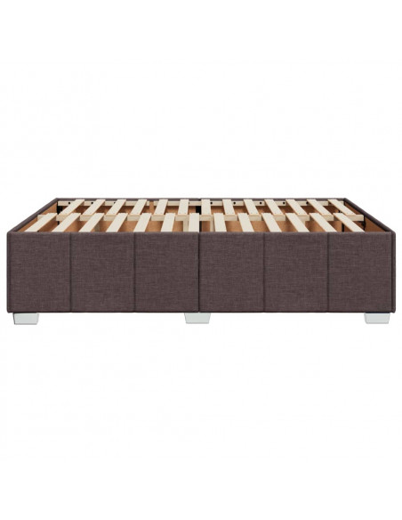Giroletto senza Materasso Marrone Scuro 160x200 cm Tessuto