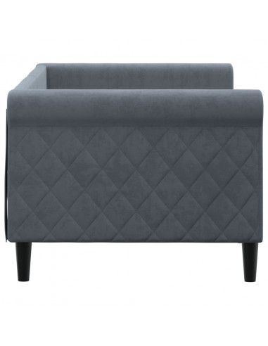 Letto da Giorno Grigio Scuro 80x200 cm in Velluto