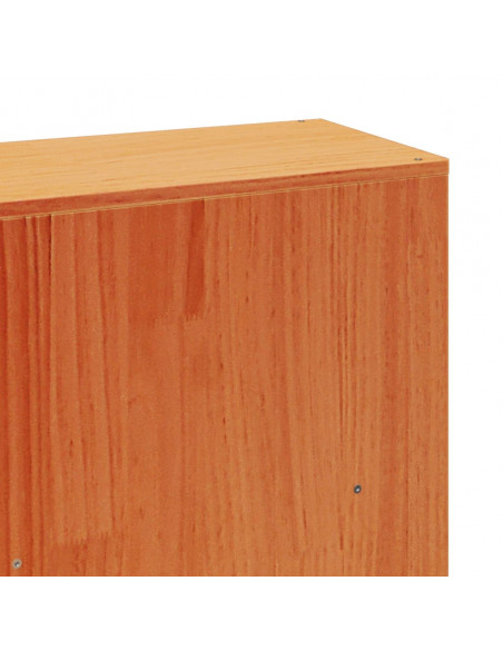 Letto Libreria senza Materasso Marrone Cera 180x200 cm in Pino