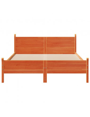 Letto senza Materasso Marrone Cera 120x200 cm in Legno di Pino
