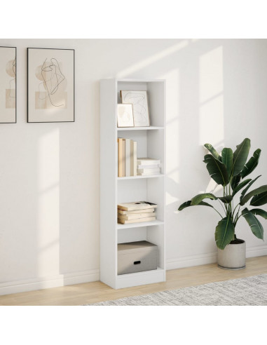 Libreria Bianca 40x24x143 cm in Truciolato