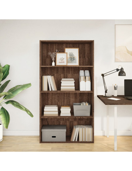 Libreria Rovere Marrone 80x30x152 cm in Legno Multistrato