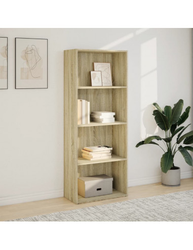 Libreria Rovere Sonoma 60x30x152 cm in Legno Multistrato