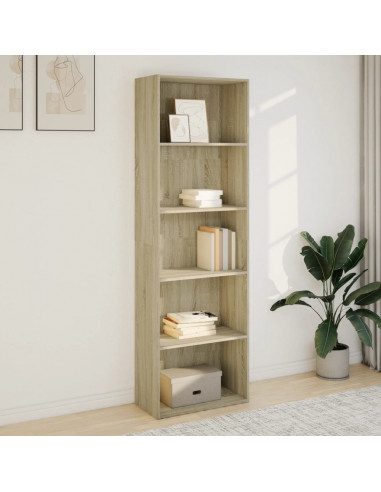 Libreria Rovere Sonoma 60x30x189 cm in Legno Multistrato