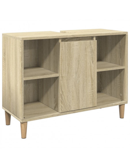 Mobile da Bagno Rovere Sonoma 80x33x60 cm in Legno Multistrato