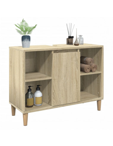 Mobile da Bagno Rovere Sonoma 80x33x60 cm in Legno Multistrato