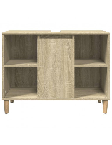 Mobile da Bagno Rovere Sonoma 80x33x60 cm in Legno Multistrato