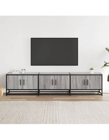 Mobile Porta TV Grigio Sonoma 180x35x41 cm in Truciolato