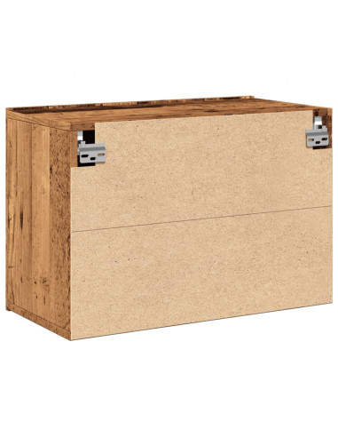 Mobile TV a Parete Legno Antico 60x30x41 cm