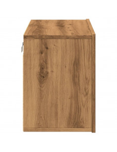 Mobile TV a Parete Rovere Artigianale 60x30x41 cm 2