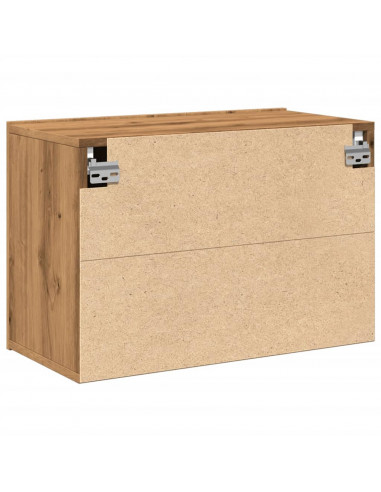 Mobile TV a Parete Rovere Artigianale 60x30x41 cm