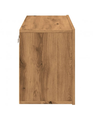 Mobile TV a Parete Rovere Artigianale 80x30x41 cm