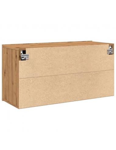 Mobile TV a Parete Rovere Artigianale 80x30x41 cm