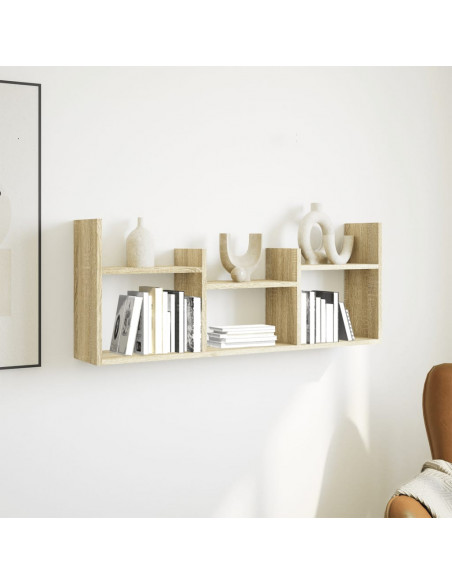 Mobile a Parete 100x18x40 cm Rovere Sonoma in Legno Multistrato
