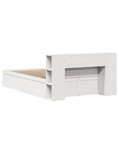 Giroletto senza Materasso Bianco 150x200 cm Legno Massello Pino