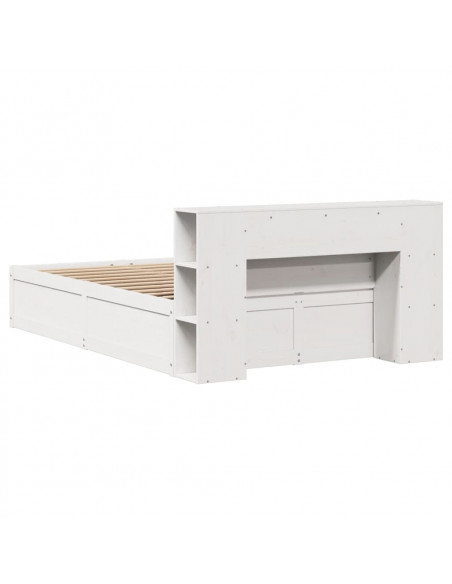 Giroletto senza Materasso Bianco 150x200 cm Legno Massello Pino