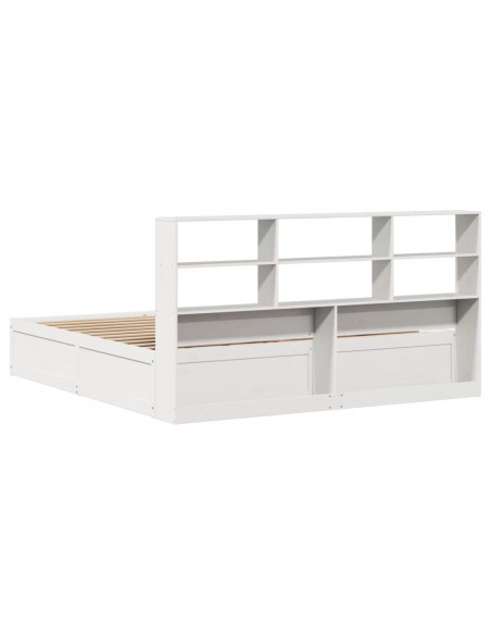 Giroletto senza Materasso Bianco 200x200 cm Legno Massello Pino