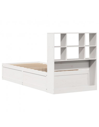 Giroletto senza Materasso Bianco 90x200 cm Legno Massello Pino