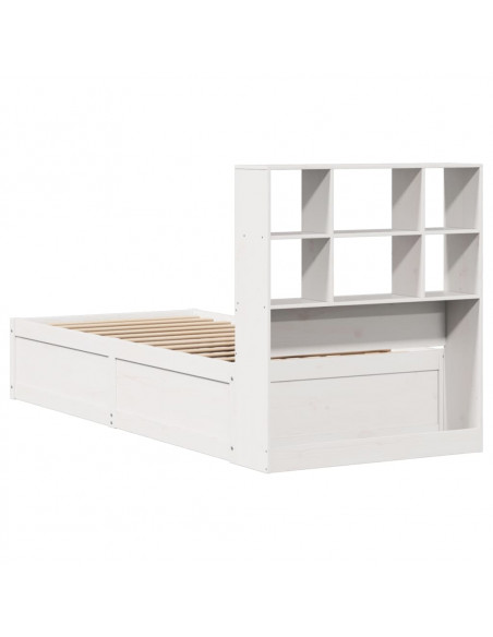 Giroletto senza Materasso Bianco 90x200 cm Legno Massello Pino