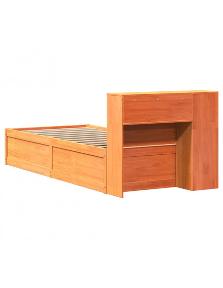 Giroletto senza Materasso Marrone Cera 100x200 cm Legno di Pino