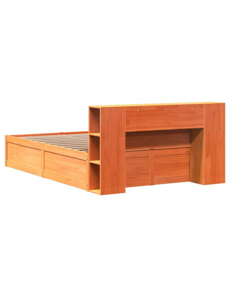 Giroletto senza Materasso Marrone Cera 160x200 cm Legno di Pino