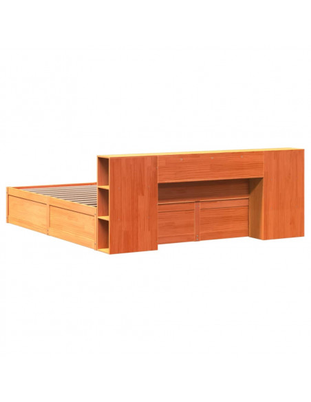 Giroletto senza Materasso Marrone Cera 180x200 cm Legno di Pino