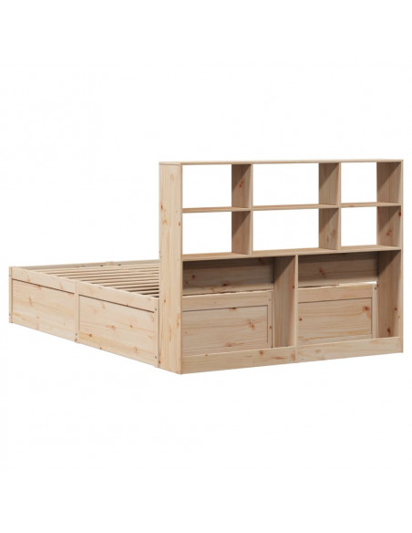 Letto senza Materasso 140x190 cm in Legno Massello di Pino