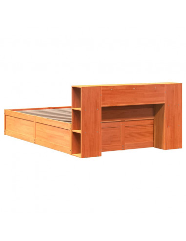 Letto senza Materasso Marrone Cera 120x190 cm in Legno di Pino